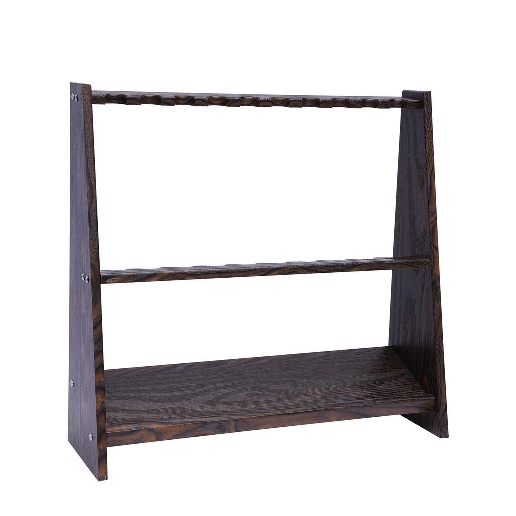 10 Holes Billiard Pool Stick Holder Golf Clubs Rods Bracket Shelf Floor Standing