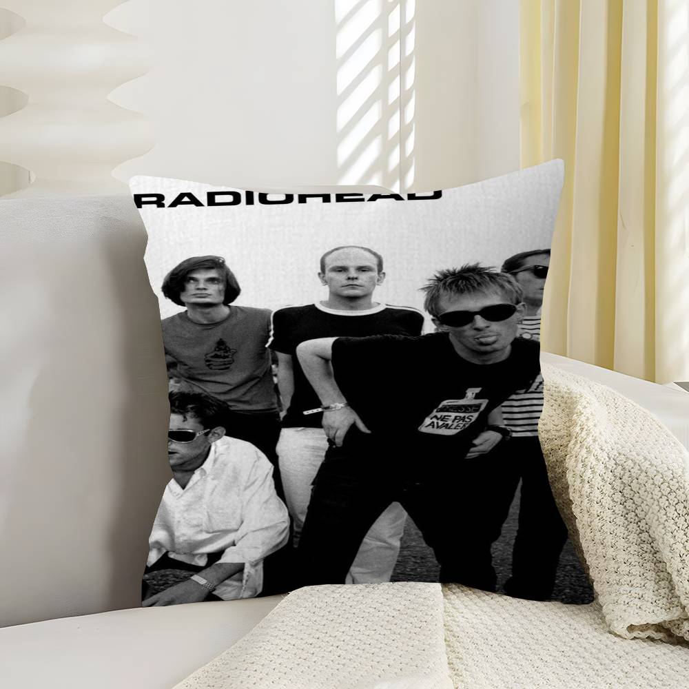 Vintage Rock Band Radiohead Pillow Anime Pillow Sofa Bed Head Pillow Cover Cushion Cover 45x45 cm Fashion