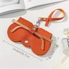 1pc Cute PU Glasses Case | Portable Eyewear Bag with Snap Closure - Scratch-Resistant Travel Organizer (Litchi Embossed)