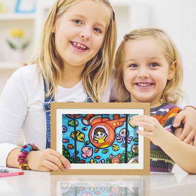 8.27x11.7 In Kids Frames Front Loading Frame Hangs Vertical Or Horizontal Outer Frame Kids Art Frame for Wall for Home Or Office