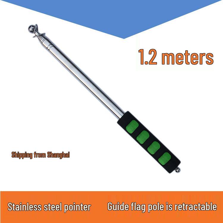 

Телескопический флагшток из нержавеющей стали - Доступен в размерах 1,2 м, 1,6 м и 2 м для экскурсоводов Variety