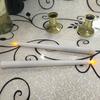 4-Pack LED Candles with Gold Base Battery Electronic Candle for Home Decoration Wedding Dinner Flameless LED Candle Stick