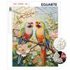 Frameless DIY Pearl Bead Painting Kit Two Parrots Pattern Creative Relaxing Craft Canvas Home Decor Adult Gift