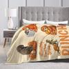 Ultimately I Have to Be Brave Lonely Punch Monkey Fleece Throw Blanket  Blankets for Home Travel Super Soft Plush Thin Quilt,