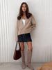 Bestseller Europeo e Americano 2025: Cardigan con zip a maniche lunghe in stile maglia casual