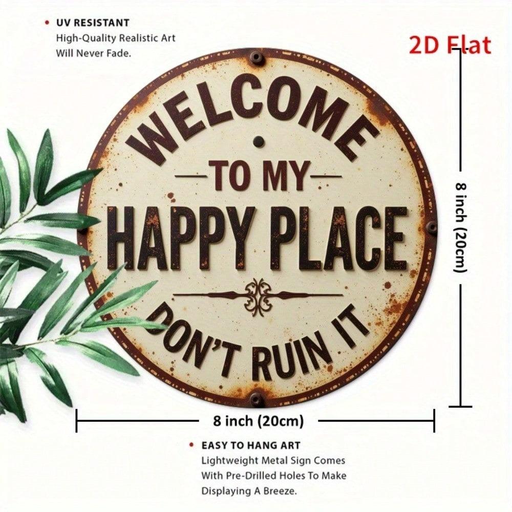 1pc Funny Plate Metal Tin Sign Wall Decor Farmhouse Garage Bar Cafe Kitchen Bathroom Bedroom Home Room Studio