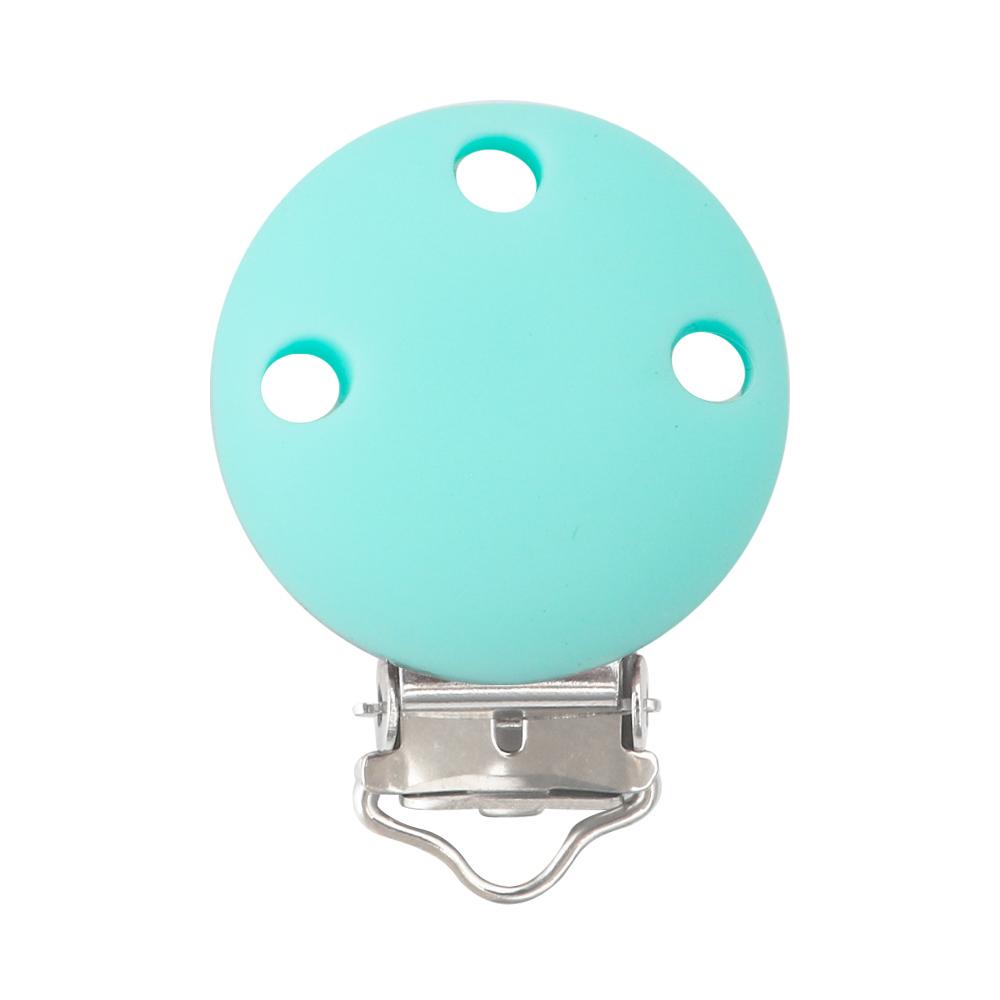6pcs New Color 30mm Silicone Round Metal Clips DIY Bag Hat Chain Keychain Holder Clamps Jewelry Handmade Accessories