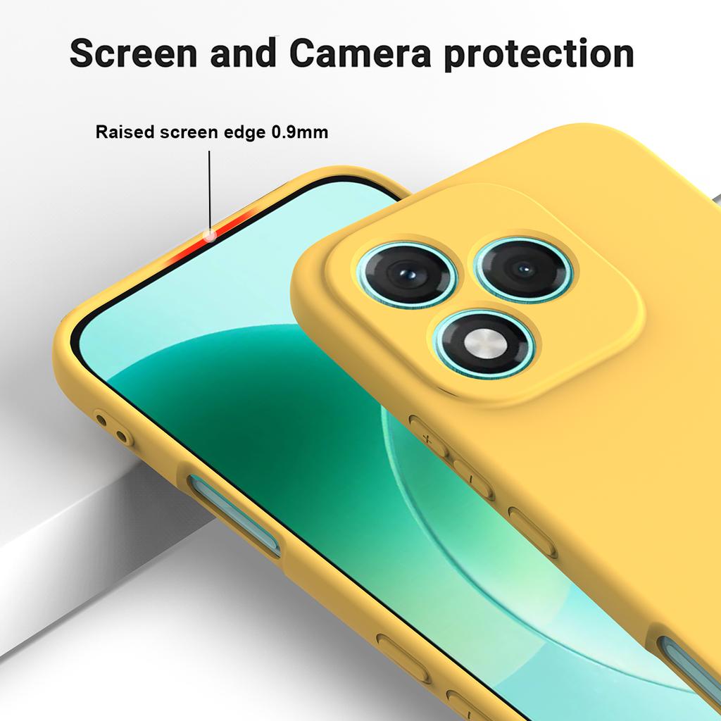 Dla Honor 400 Lite 5G Etui z Płynnego Silikonu Pokrowiec na Tył Telefonu z Paskiem na Rękę