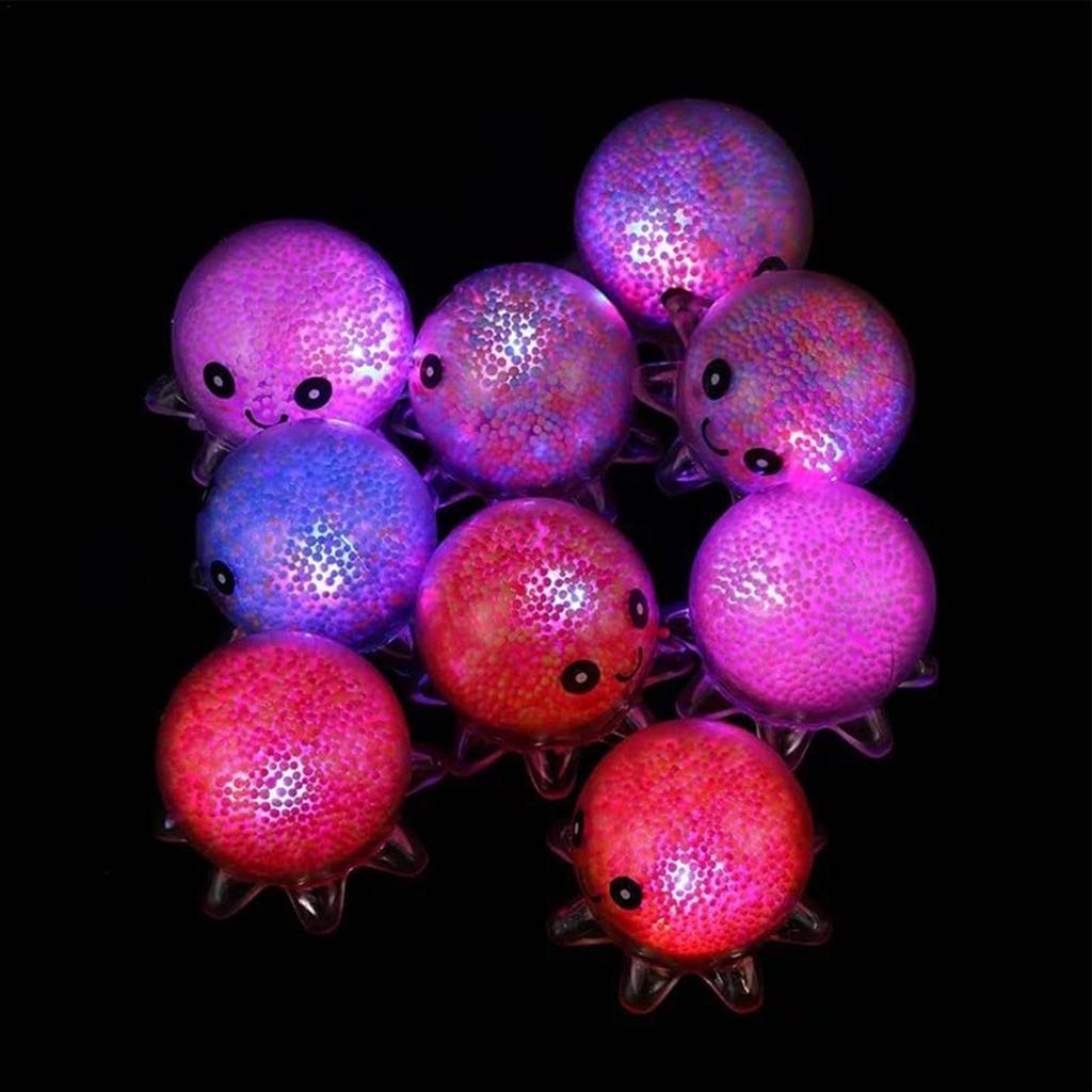 Jelly Octopus Spielzeugset zur Stressbewältigung und für sensorisches Spiel mit weichen Kügelchen im Inneren für Kinder und Erwachsene 4er-Pack