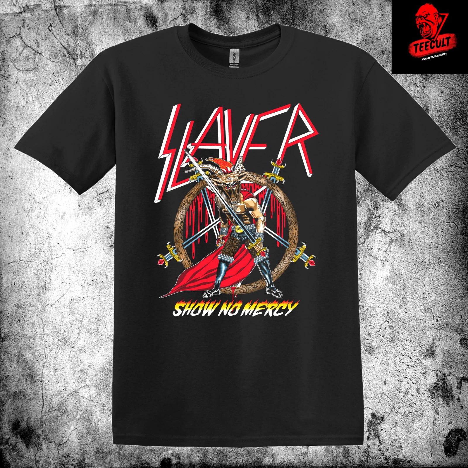 Men s and Women s T-shirts Slayer Show No Mercy Metal Rock Band Unisex Heavy Cotton XXXL