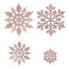 Yousheng 36 Pcs Christmas Snowflake Ornaments Glittered Snowflake Hanging Decoration for Christmas Indoor Winter Wonderland Decor