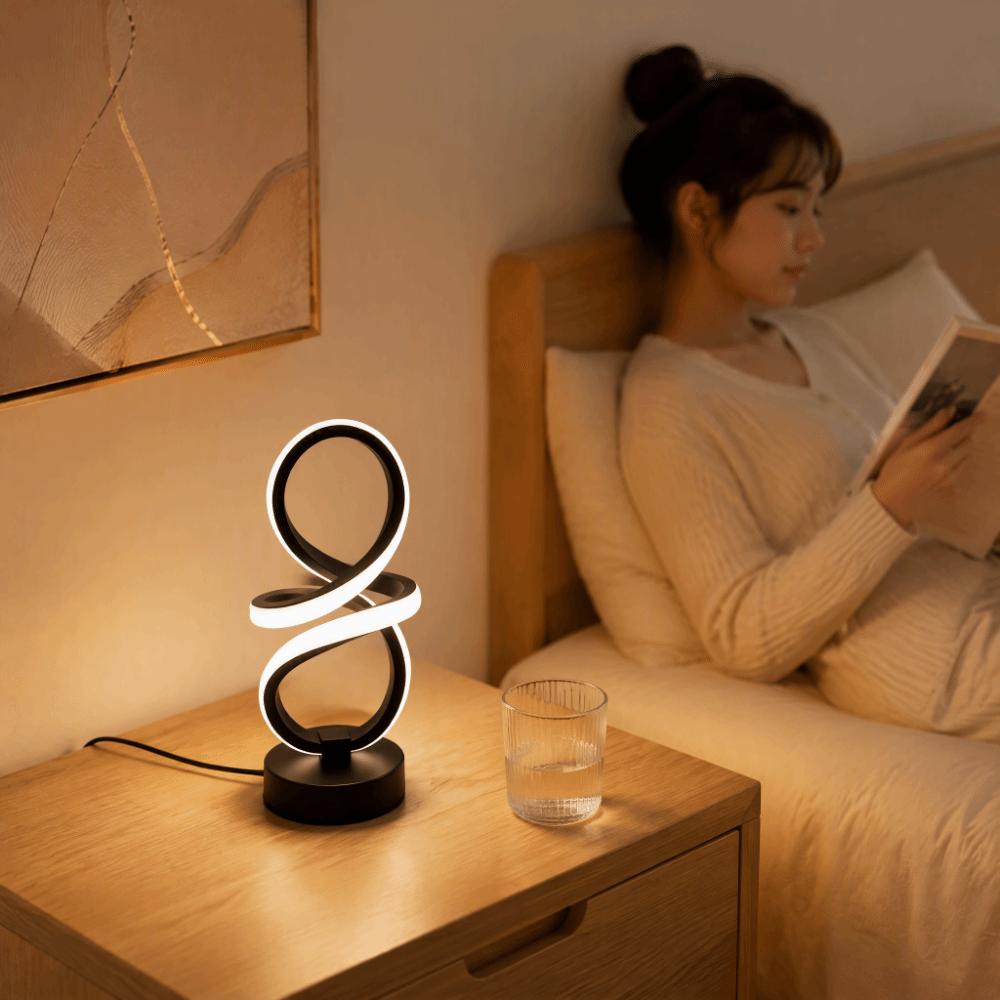 USB Powered Desk Lamp Dimmable Brightness Nightstand Lamp Modern Bedside Lamp  Beauty Salon