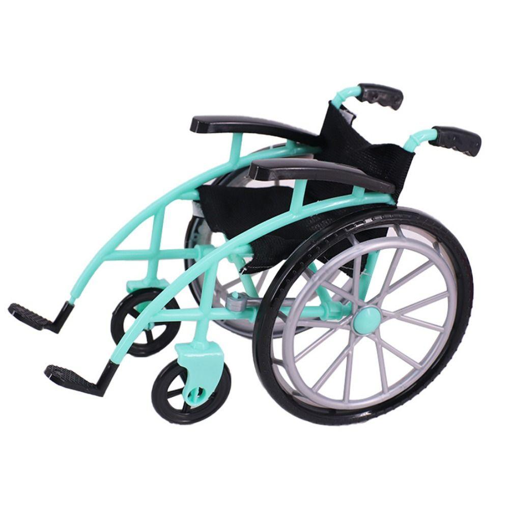 Children Gits Crutch Model DIY Dollhouse Dollhouse Decor Miniature Wheelchair Furniture Toy