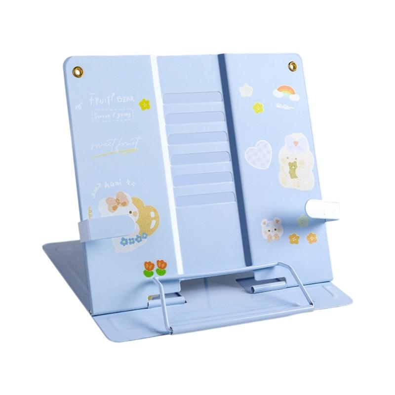 Foldable Desktop Document Holder Book Reading Stand Metal Support Antislip Adjustable For Workspaces