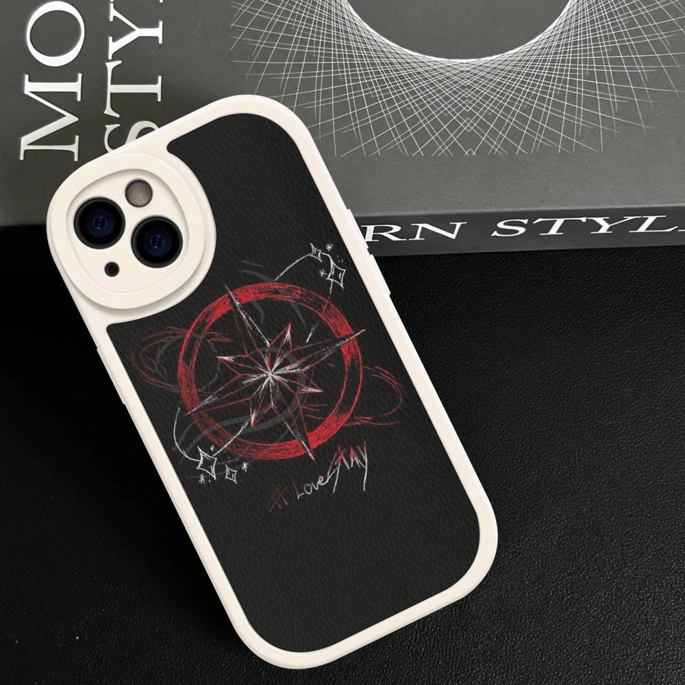 Kpop S-Stray K-Kids For IPhone 16 15 14 13 12 11 Pro Max Plus Shockproof Leather Soft Phone Cover