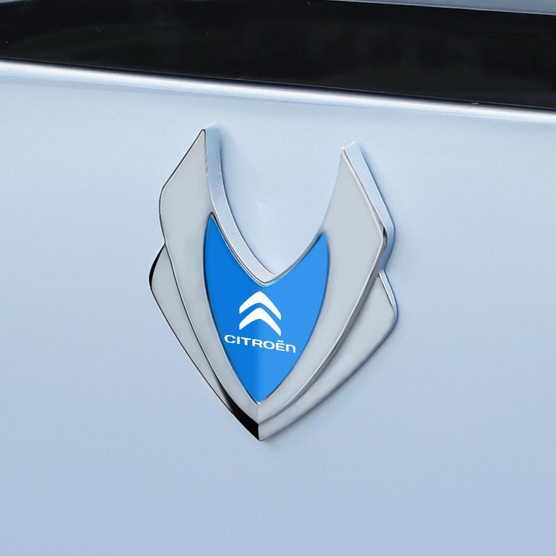 3D Car Stickers Metal Car Logo Emblem Sticker Decal Car Styling for Citroen C1 C2 C3 C4 C5 C6 C8 C4L DS3 DS4 DS5 Car Accessories