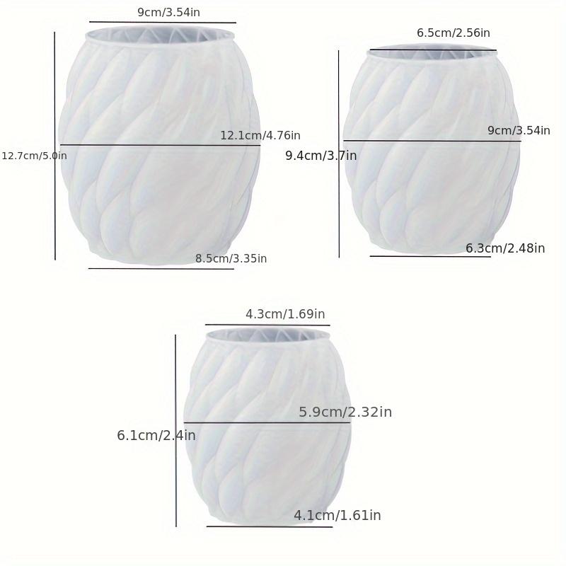 3D Geometrische Wirbel Regentropfenform Silikonform - Harz Kerzenform für DIY Epoxidharz, Wachs, Polymer Clay