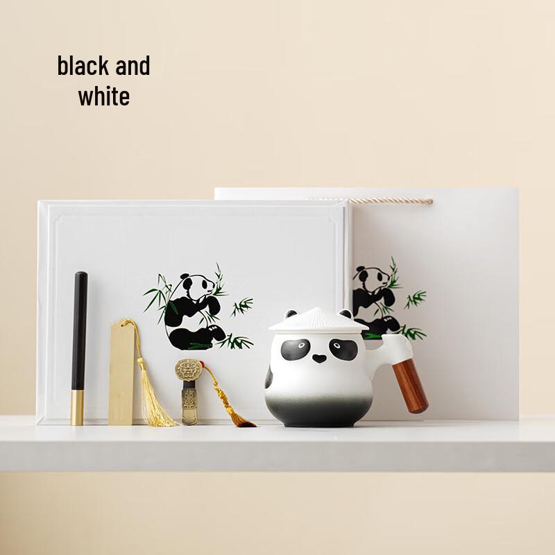 Happy Panda Ceramic Mug Gift Set Mug + Pen + Bookmark + USB Drive