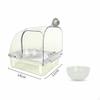 NoMess Bird Feeder Easy To Clean Hanging Food Bowl MultiFunctional for Small Birds Transparent