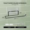 Self Adhesive Towel Holder in Bathroom | Toilet Paper Roll Holder | Tissue Roll Hanger for Kitchen, Black (Pack of 2)