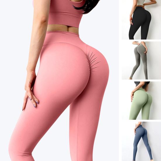 Kalhoty na jógu Vysoký pas Slim Fit Elastické Prodyšné Šetrné k pokožce Nylon Spandex Bezešvé Yoga Kalhoty Fitness tepláky pro ženy