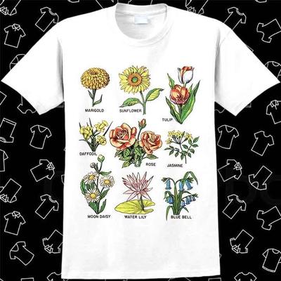 Flowers Sunflower Rose Tulip T Shirt 1065