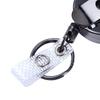 Elastic Keychain Anti-lost Retractable Badge Reels Key Chain Ring ID Card Badge Holder Pull Keyring