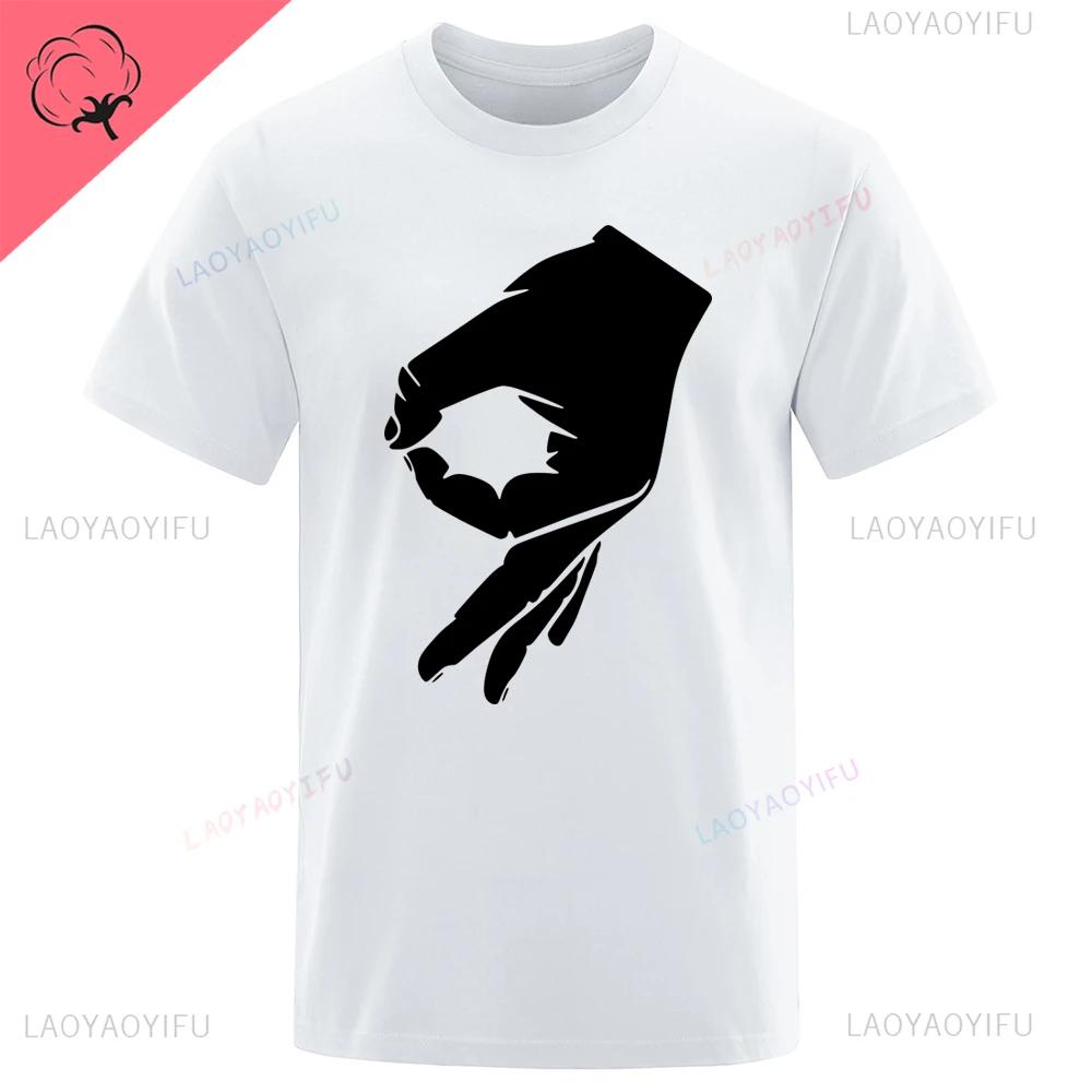 Ok Hand Sign Men Fashion Cotton Tshirt Most Popular in 2024 Arrival Summer Tops Funny Tee Shirt Hipster Mens Casual Shortsleev