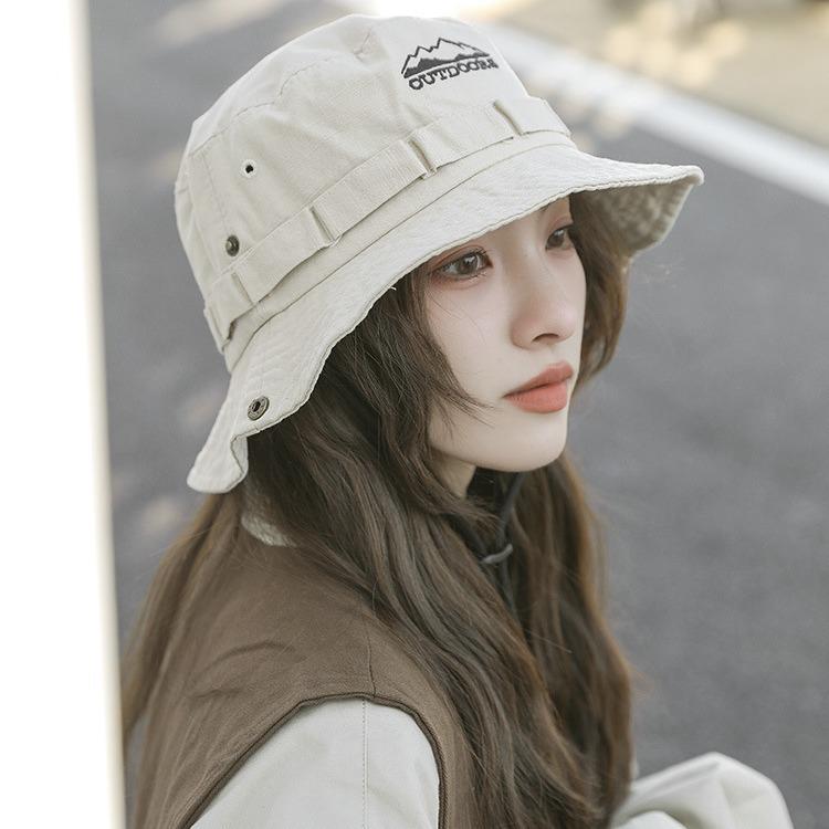 Japanese mountaineering hat women's summer quick-drying breathable big eaves shading bucket hat outdoor hiking western cowboy hat