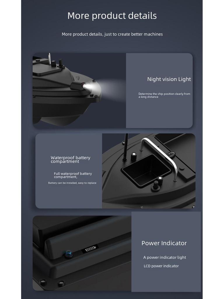 Intelligent GPS Fishing Bait Boat: Remote Controlled, 500m Range, 2kg Auto Bait Drop & Hook Delivery