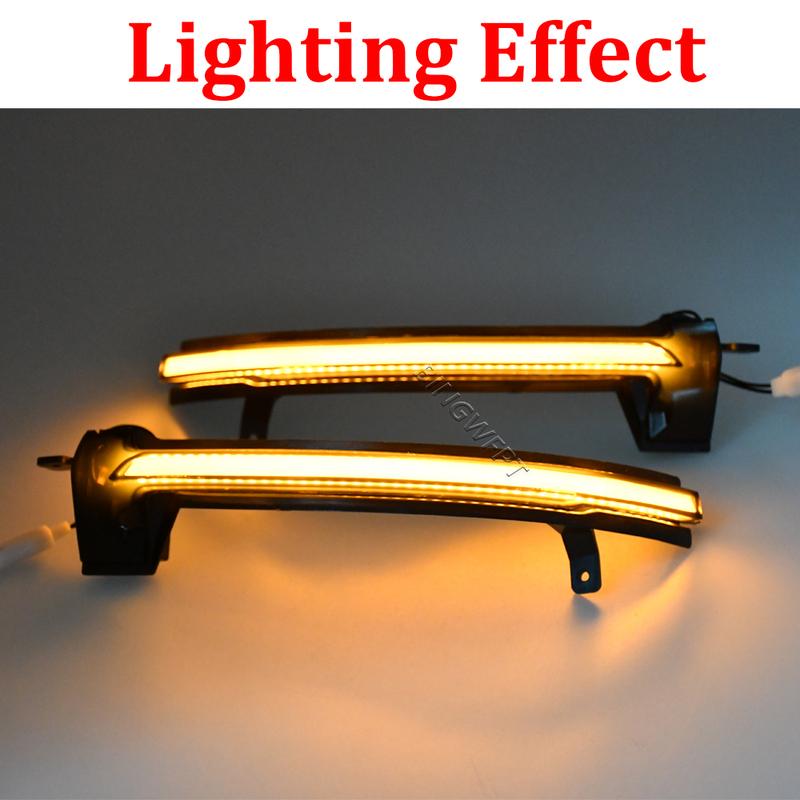 Side Sequential Turn Signal Lamp For VW Volkswagen Touareg II MK2 7P 2010 2011 2012 - 2018 LED Dynamic Mirror Blinker Light
