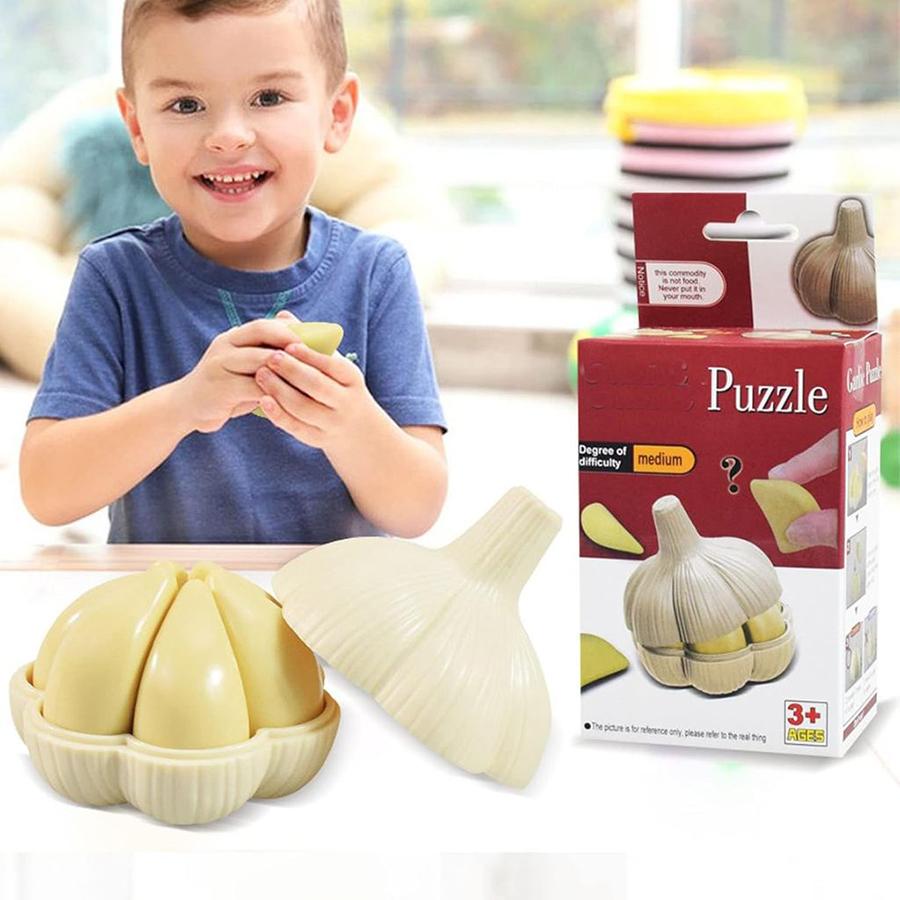 3D Garlic Puzzles for Kids Space Sense Exercise 3D Garlic Puzzle Toy for Kids Children Birthday Gifts