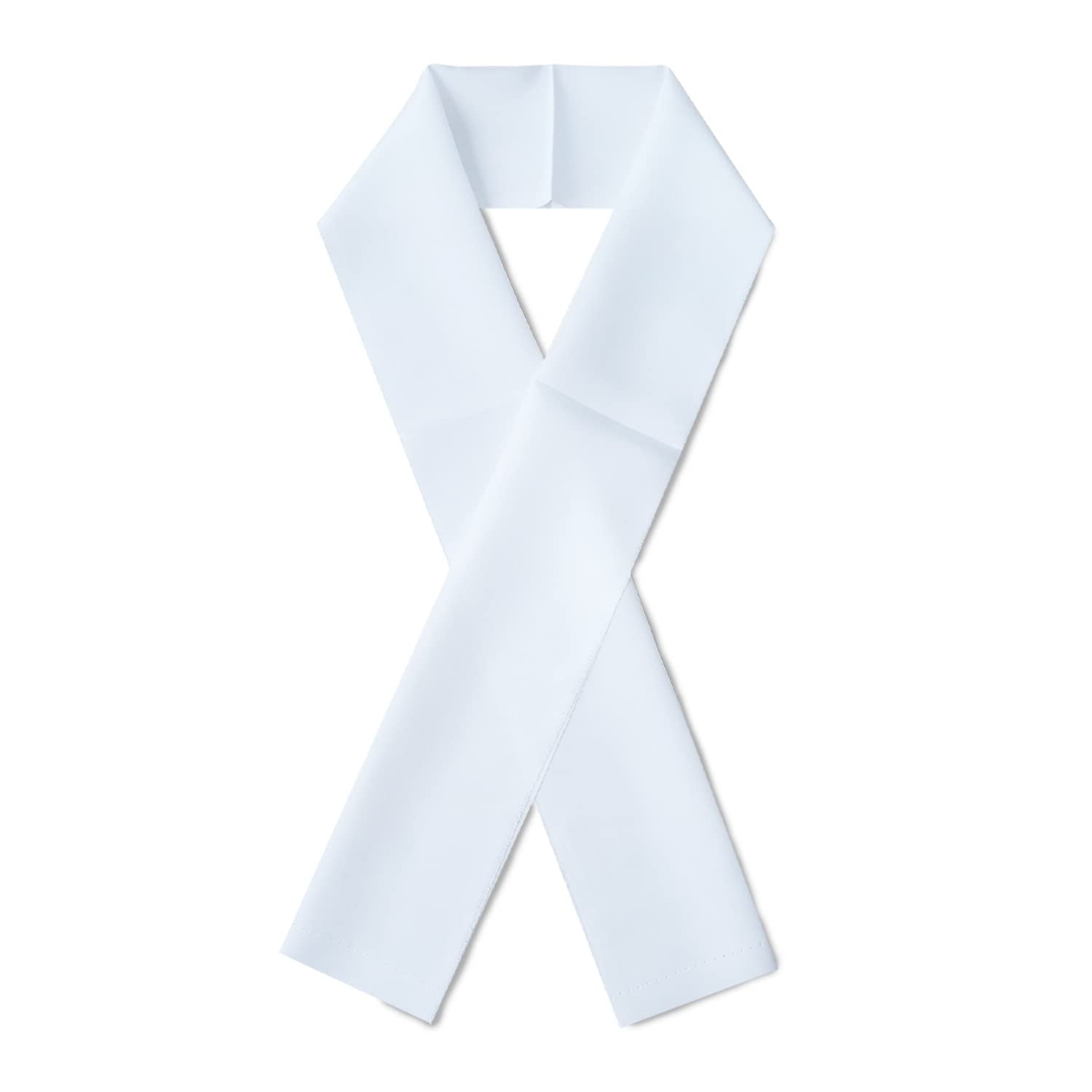 [Amemari] Silk Half-Collar, Plain White, Washable, 100% Silk, Anti-Yellowing Treatment, Stylish, Formal Wear, All Seasons, Summer, RoShioze Weave,