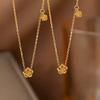 Titanium Steel 3D Rose Necklace & Jewelry Set: Elegant, Non-Fading & Fashionable