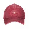 Minimalist Sun Wave Metal Wall Art Washed Baseball Cap Outdoor For Womens Unisex FeUnisex