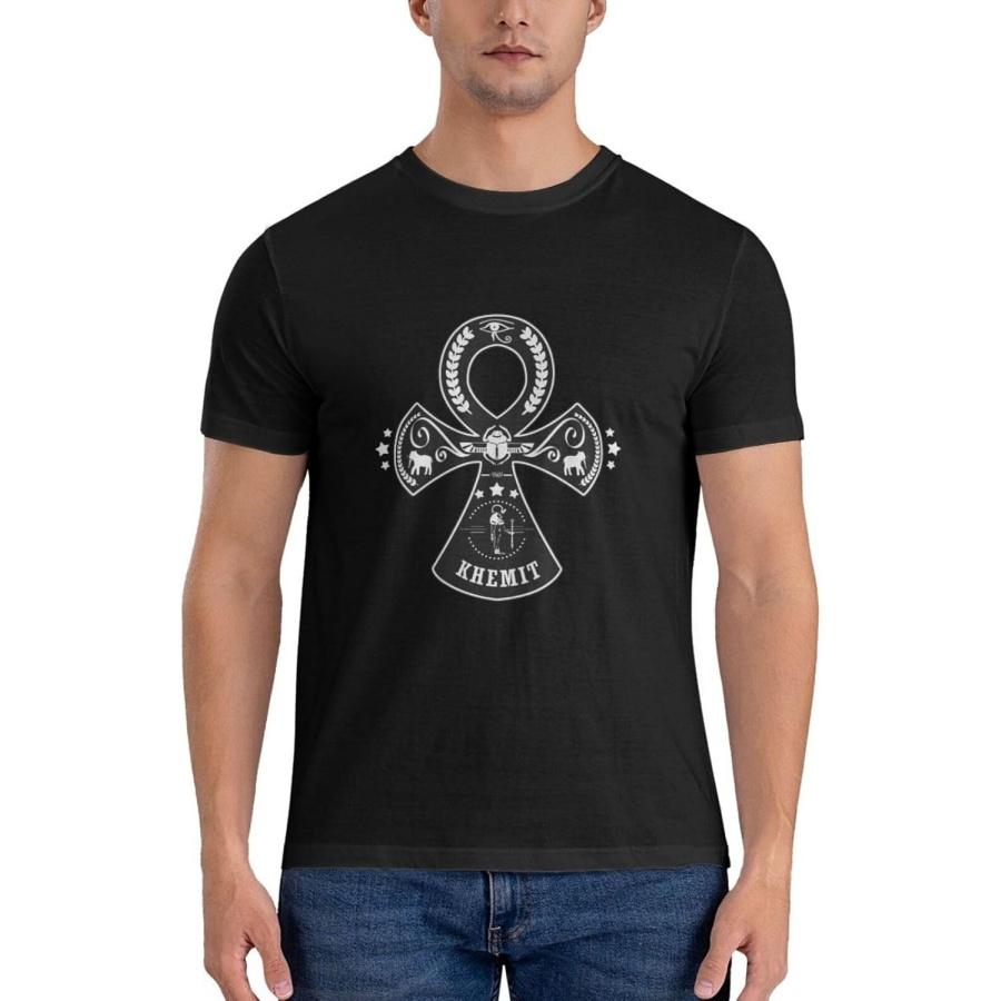 DPAINTouscap Egyptian Ankh The Men s Cotton Crewneck T-Shirts, Casual Shirts XXXXXL разноцветный