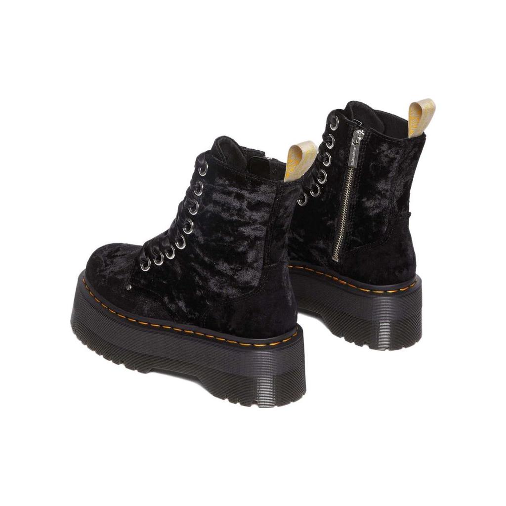 Dr. Martens Dr.Martens Vegan Jadon Boot Max Crushed Velvet Platforms 'Black' Women's 31030001