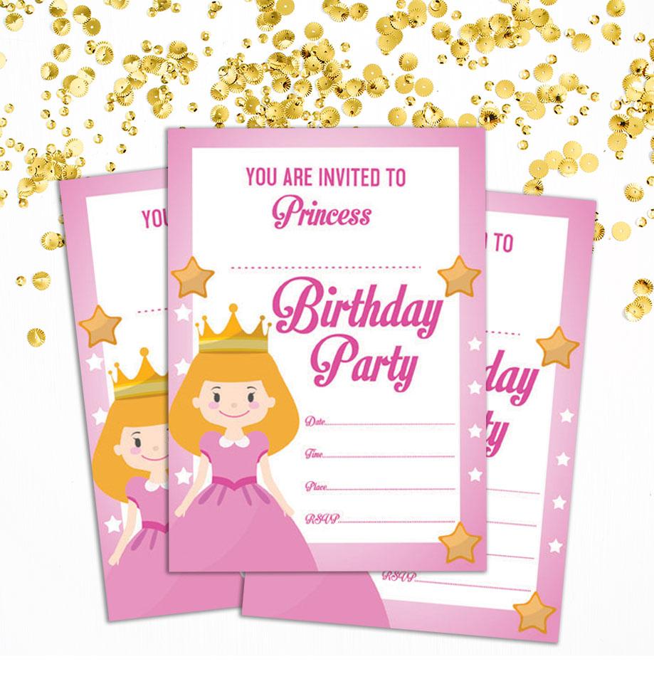 Darling Souvenir Weiße Geburtstagseinladungskarte, bedruckbar, befüllbar oder beschreibbar, Einladungen, Partyzubehör, 28 Stück, 12,7 x 17,8 cm