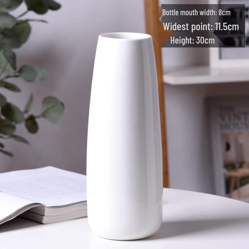 White Ceramic Waterdrop Vase (Set of 2)