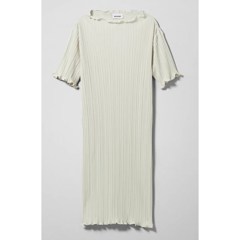 

Slim-Fit Short-Sleeve Knit Dress Beige M