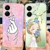 For Xiaomi Poco C65 Case Cute Cat Butterfly Cover Soft TPU Phone Case For Xiaomi Redmi 13C Redmi13C PocoC65 Fundas 6.74'' Bumper