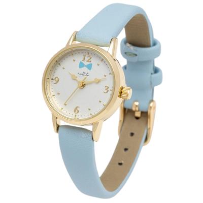 Montre Analogique Fieldwork avec Cuir Synthétique Mignon et Simple Ruban Parfait pour Tous les Jours Bleu Bracelet Femme, Design, Porter, (JN052-3 BL)