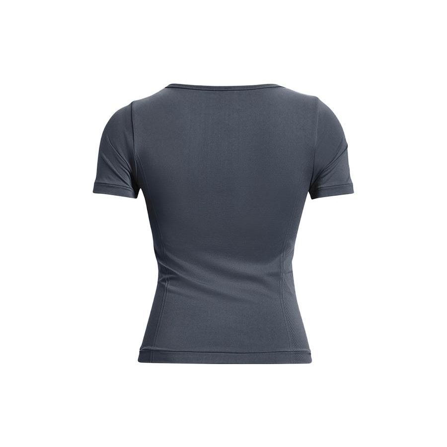 Under Armour Solid Color Breathable Casual Sports Short Sleeve T-Shirt Women Tops Gray 1379149-044