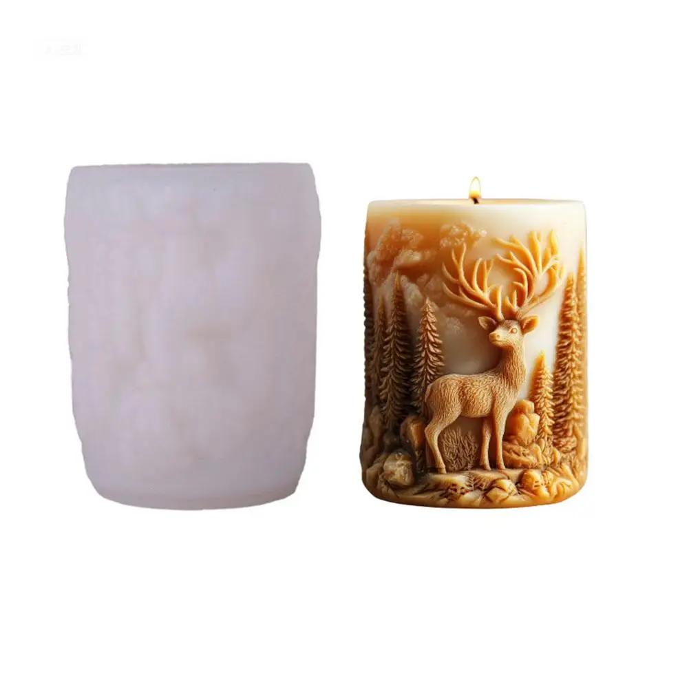

Silicone Aroma Candle Silicone Mold Cylinder Molds for Candle Making Pillar Silicone Molds for Aromatherapy Candles Epoxy R Z9J5
