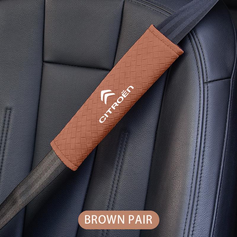 Car Badge Seat Belt Shoulder Cover Protection Seatbelt Padding For Citroen C8 DS3 C6 C3 Vts C4 Saxo C4L C5 C2 C1 Xsara C3-XR
