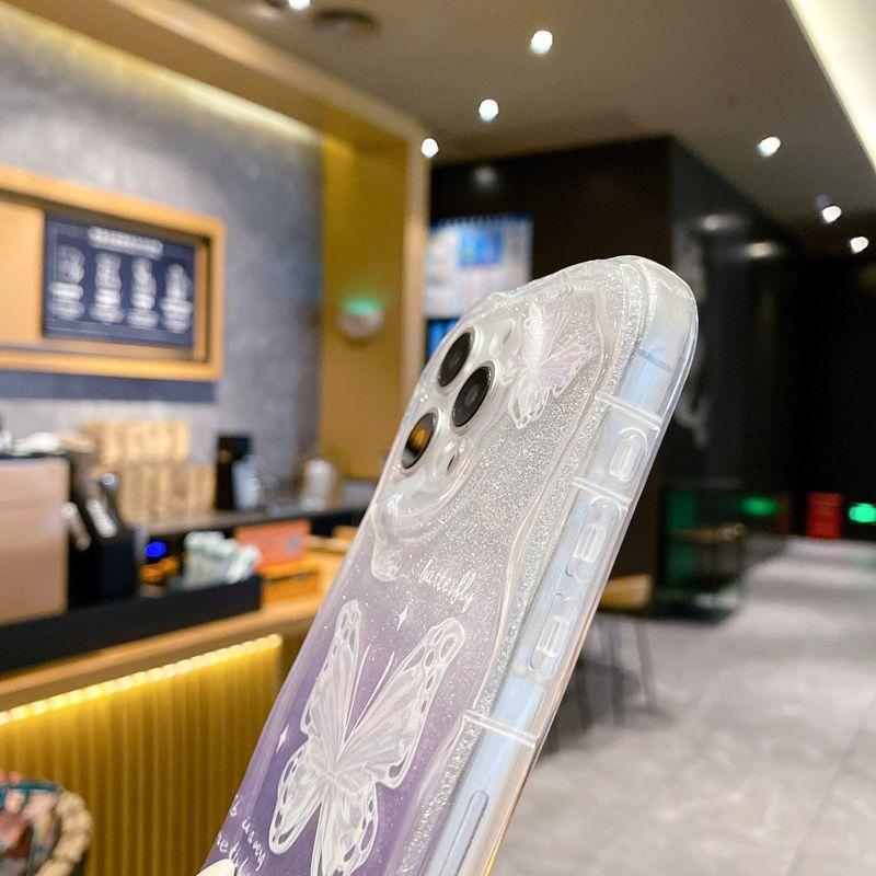 Applicable To Xiaomi POCO X7PRO Mobile Phone Case Glitter Butterfly Chain Redmi note14S Summer New Soft