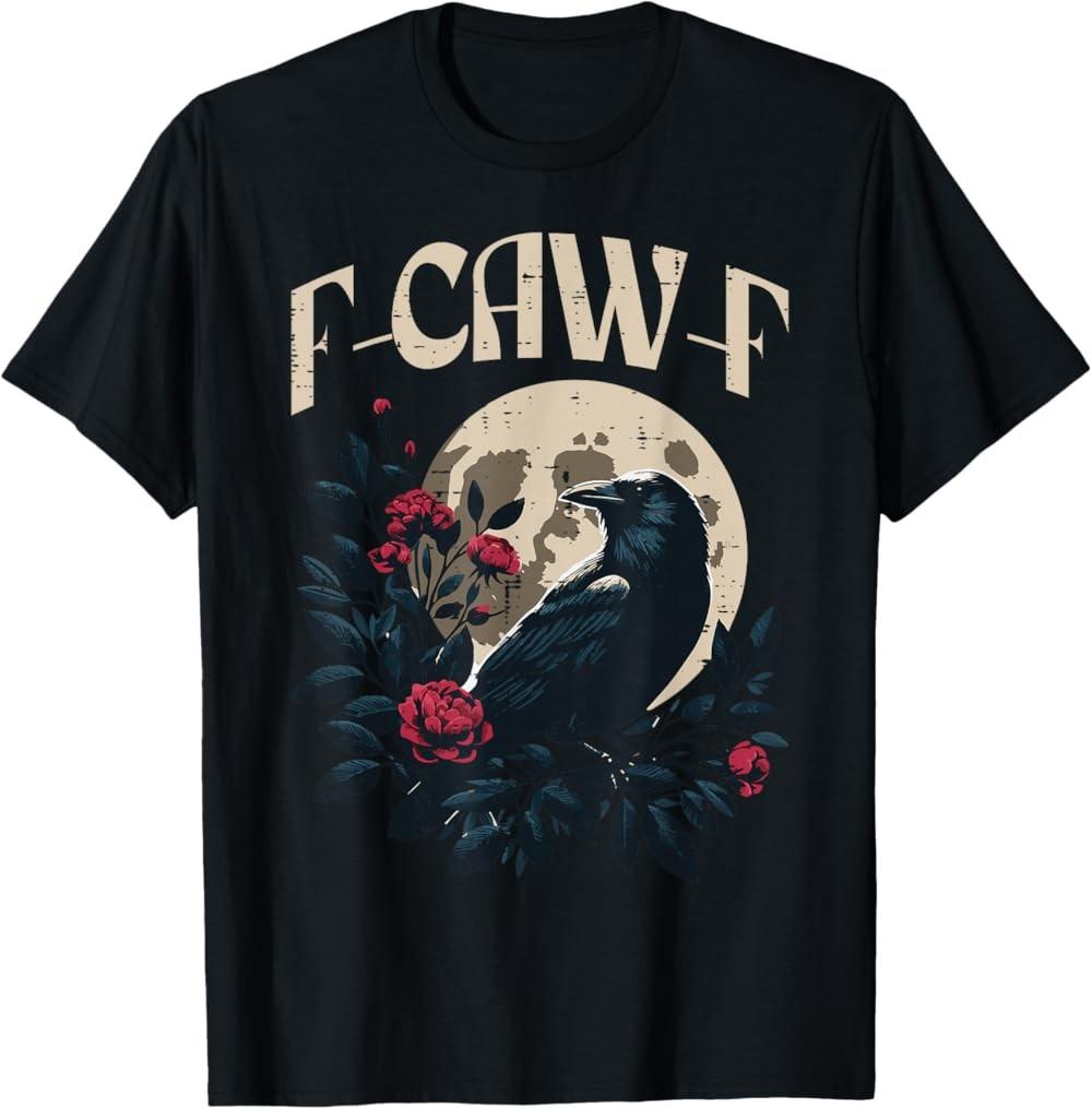 NEW LIMITED Funny Crow Meme F-Caw F T-Shirt S разноцветный