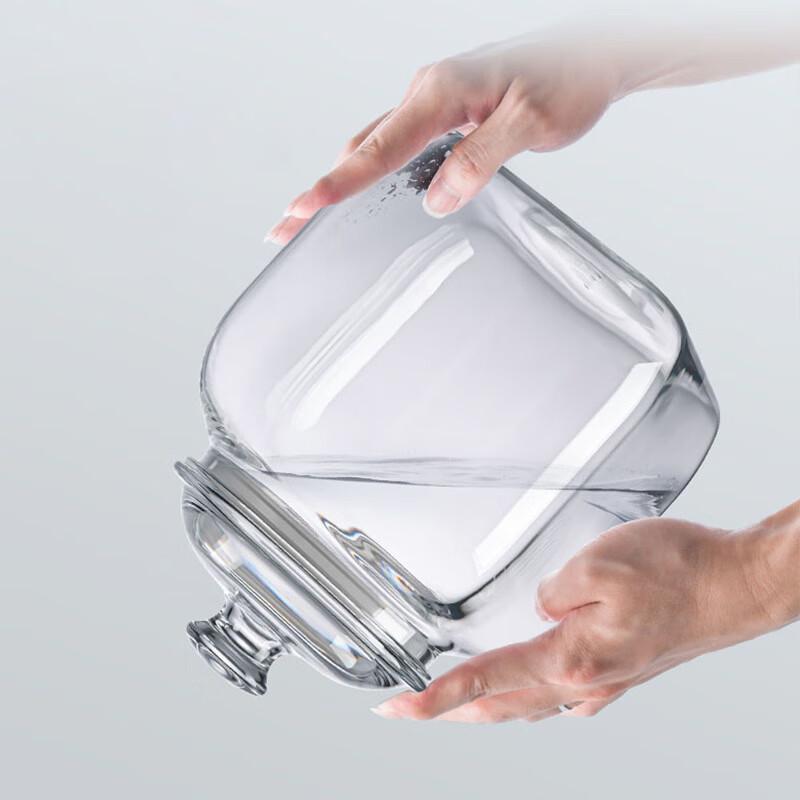 Transparent Square Sealed Storage Jar