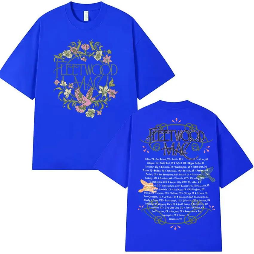 Rock Band Fleetwood Mac Music Album Print T Shirt Man Woman Retro Aesthetic Fashion Cotton Short Sleeve T-shirts