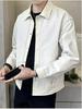 2025 Men's Casual Street Style Jacket - Trendy Lapel, High-End Workwear for Spring & Autumn